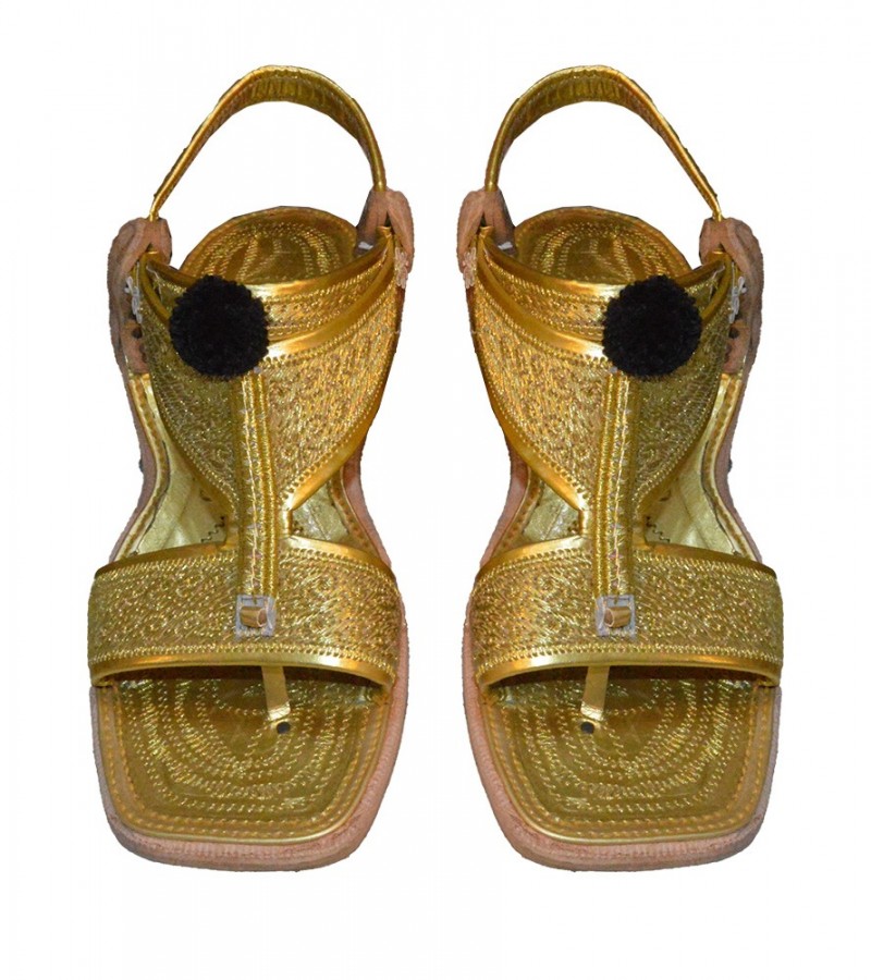Stylish Yellow Peshawari Chappal