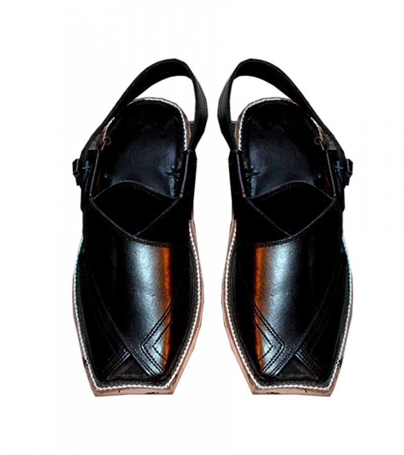 Trendy Black Peshawari Chappal