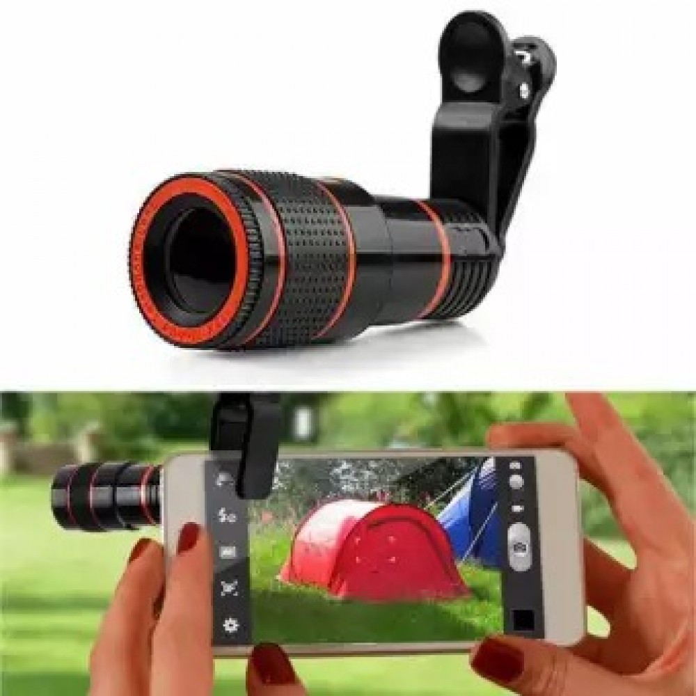 Clip-on 8x Zoom Mobile Phone Telescope Lens HD Telescope Camera Lens For Universal Mobile Phone for