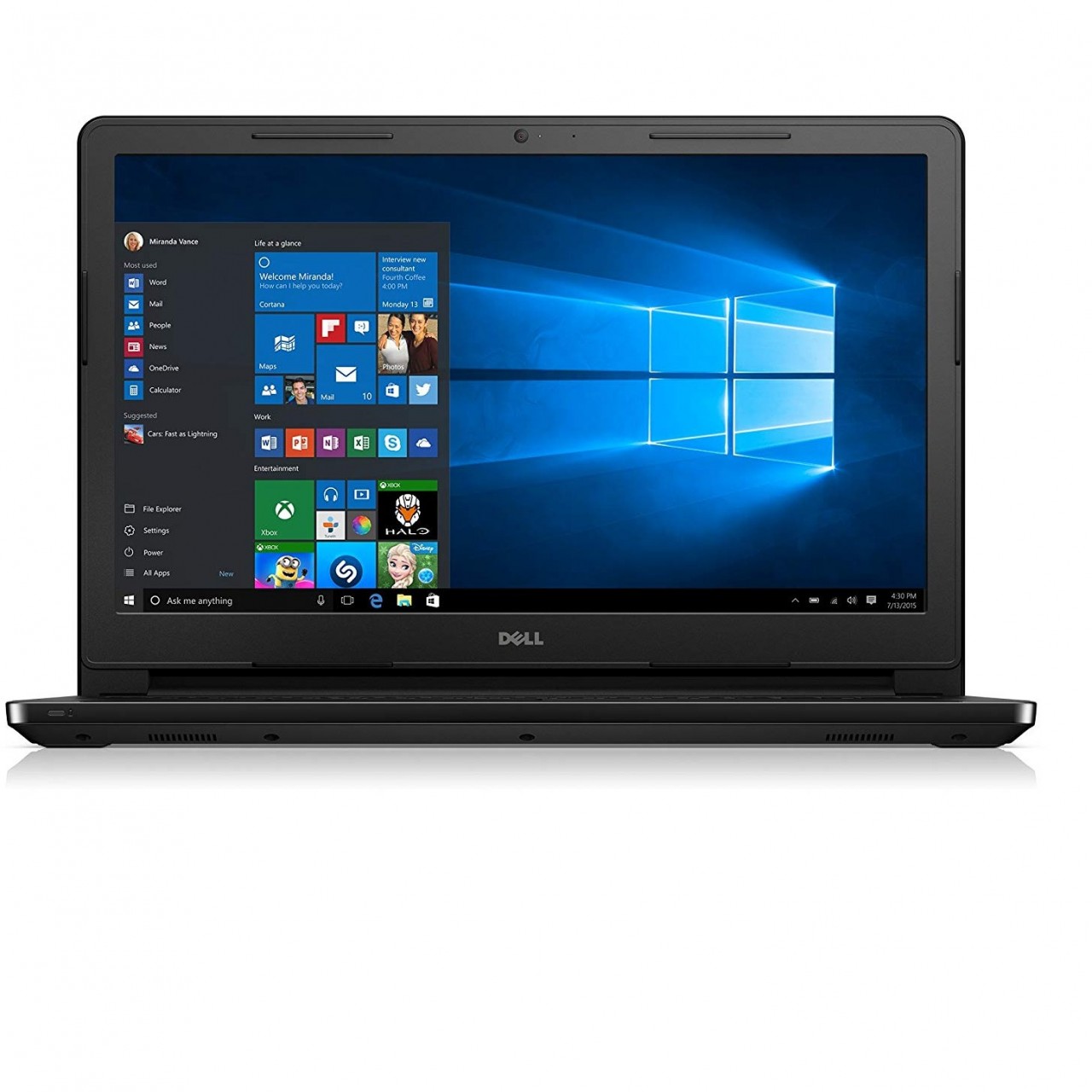 Dell Inspiron 3552 Laptop - Storage 500GB –RAM 4GB-15.6"HD-Windows 10–3rd Generation