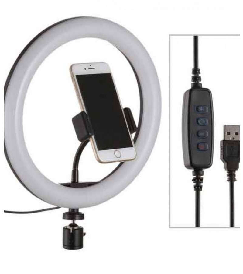 26cm SELFIE RING LIGHT WITH 3 LIGHTENING
