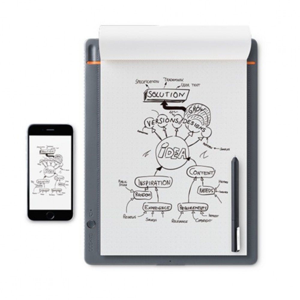 Bamboo Folio Smart Pad & Pen With 3 Pen Nibs - Size-A4