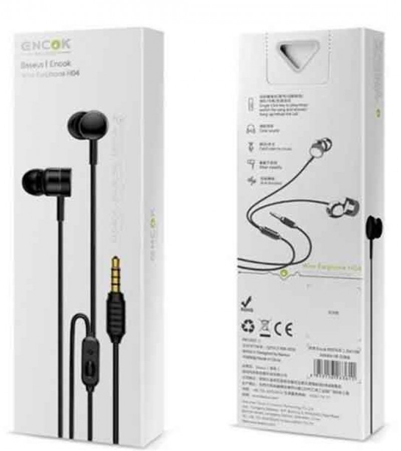 Baseus Encok H04 Wired Earphone Fashion Knurling Design