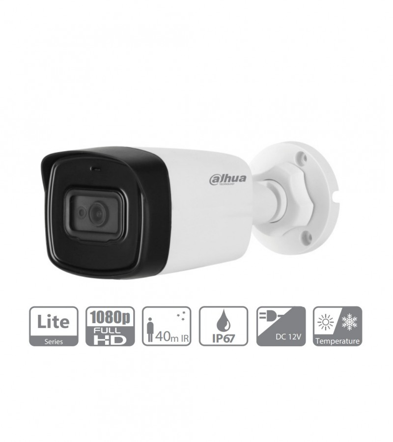 Dahua HAC-HFW1500TLP-A Bullet HDCVI Camera 5MP, 2.8mm (98°) fixed lens, IR LED 80m   SA1898