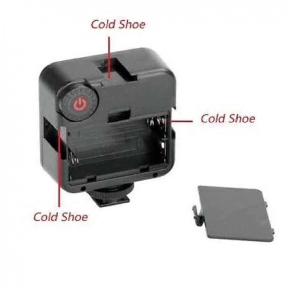 LED Video Light W49S Mini 6000K With Rotatable Mount Adapter
