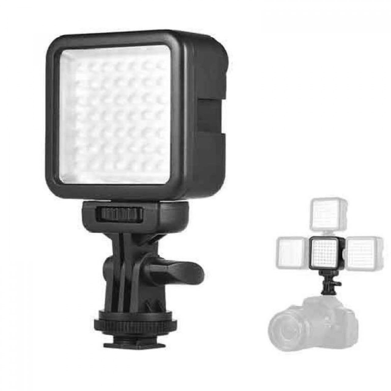 LED Video Light W49S Mini 6000K With Rotatable Mount Adapter