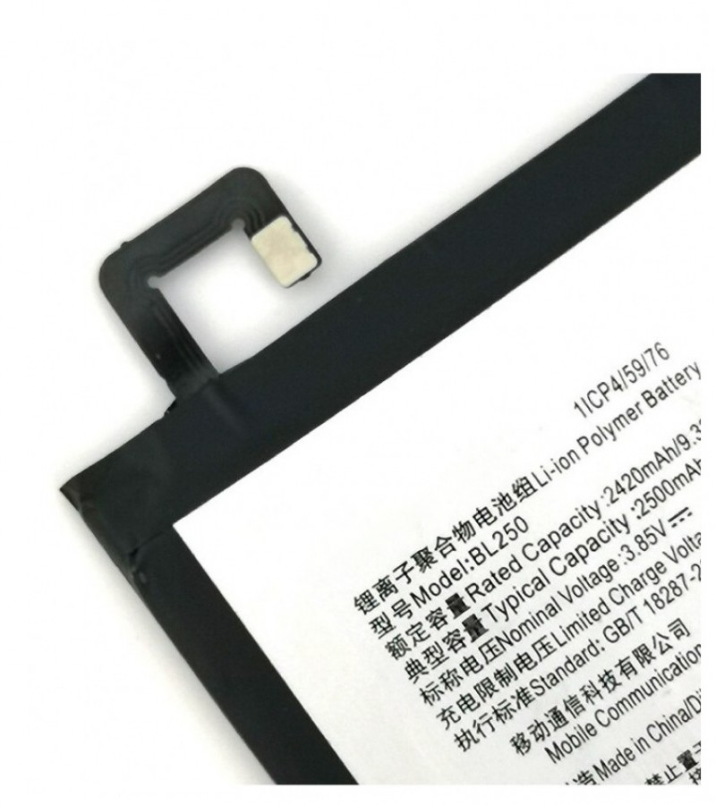 Lenovo BL250 battery For Lenovo Vibe S1 with 2500 mAh Capacity- Black