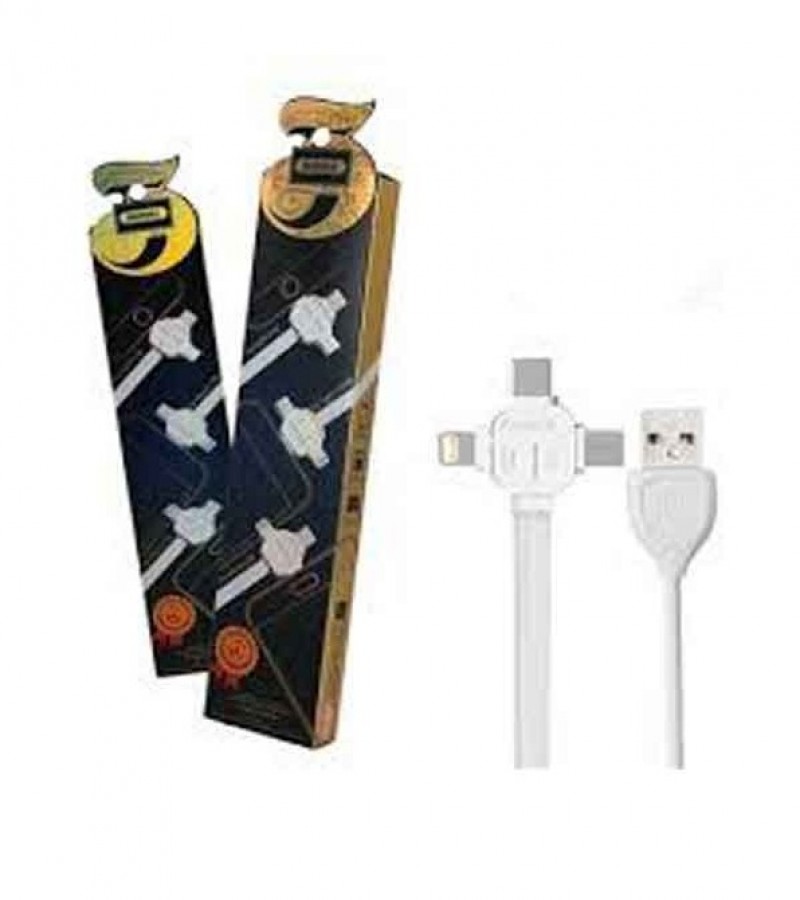 Remax RC-066th Lesu Series 3 in 1 Charging Cable - White