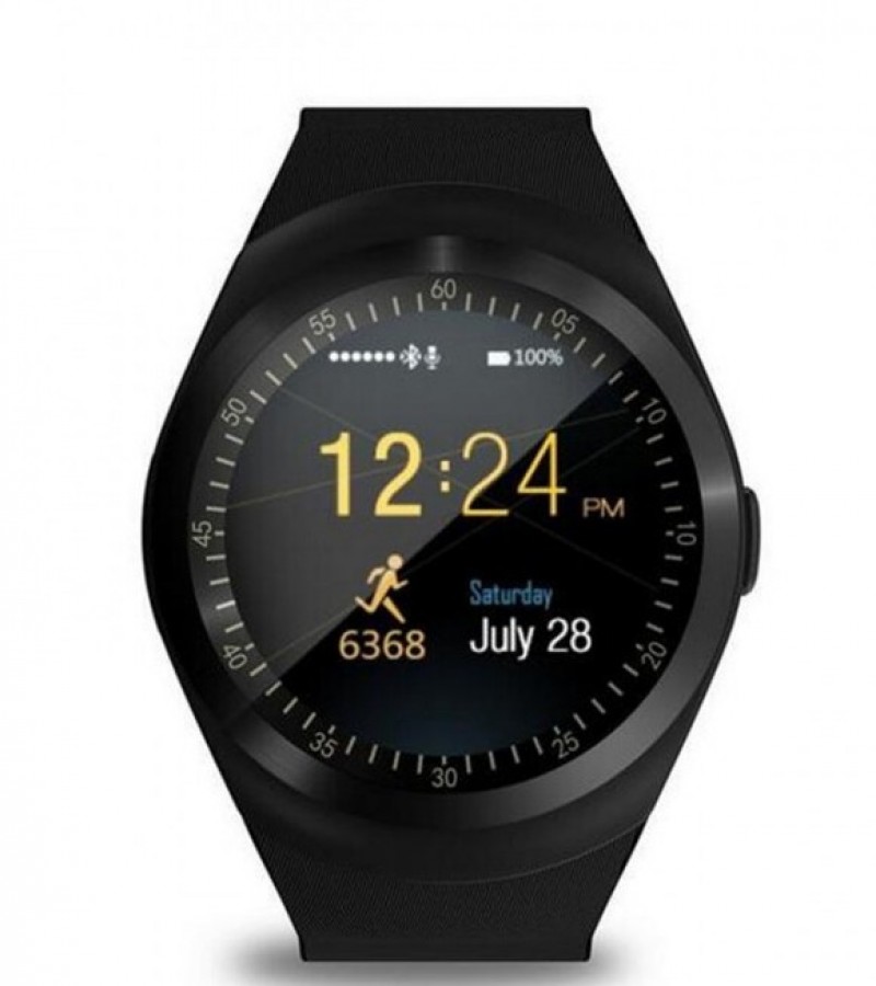 Smart Watch Y1 With GSM Slot For IOS And Android With Camera