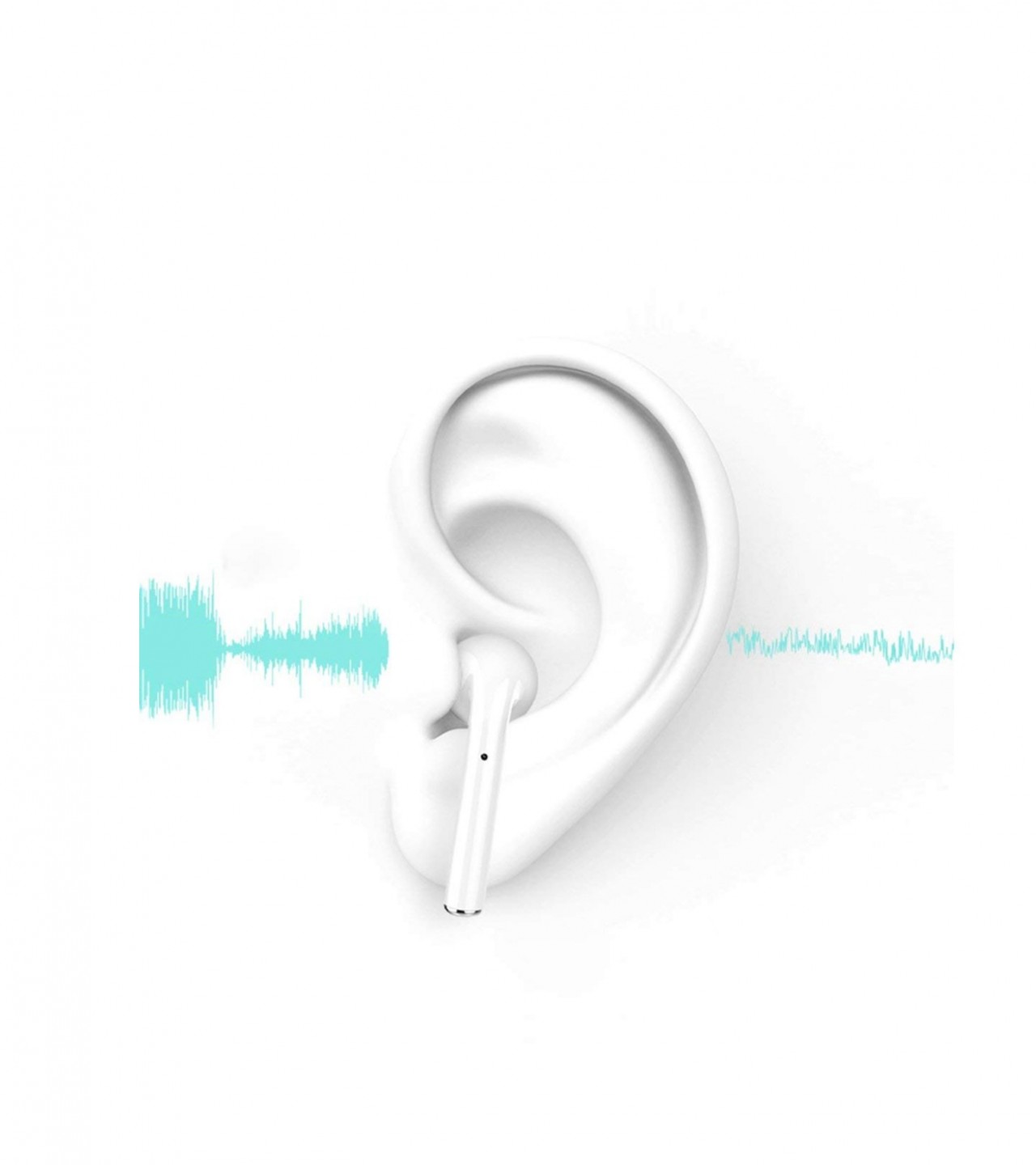 White Wireless Earbuds   BHS209
