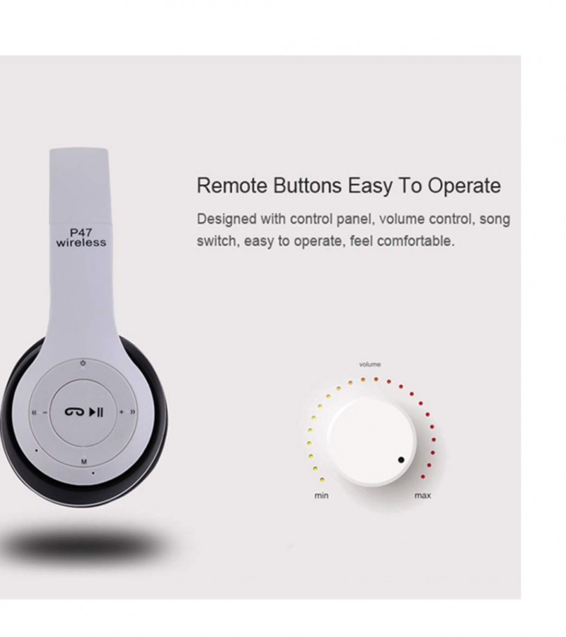 Wireless Headphones,P47 Bluetooth Headphones Wireless Stereo Headset with Microphone  BHS114