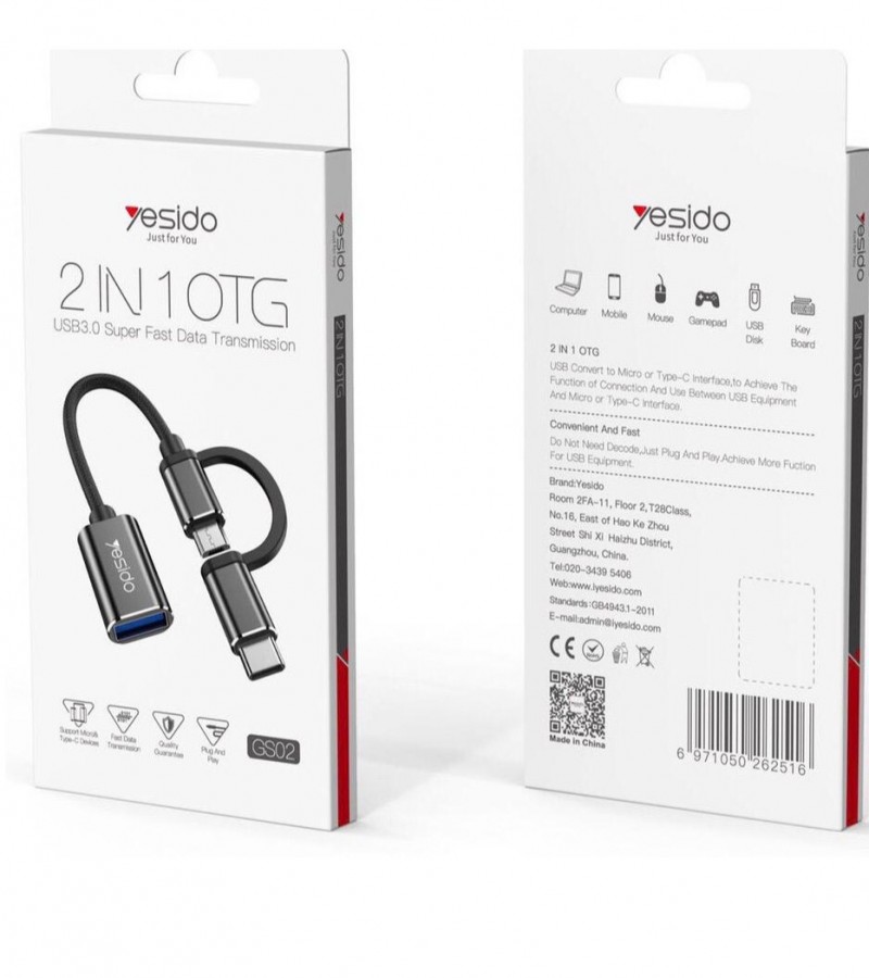 yesido 2 in 1 OTG