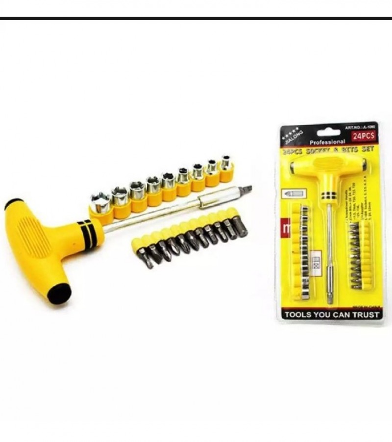 Combo of 32 in 1 jackly toolkit+24 in 1 jialong socket and bits set