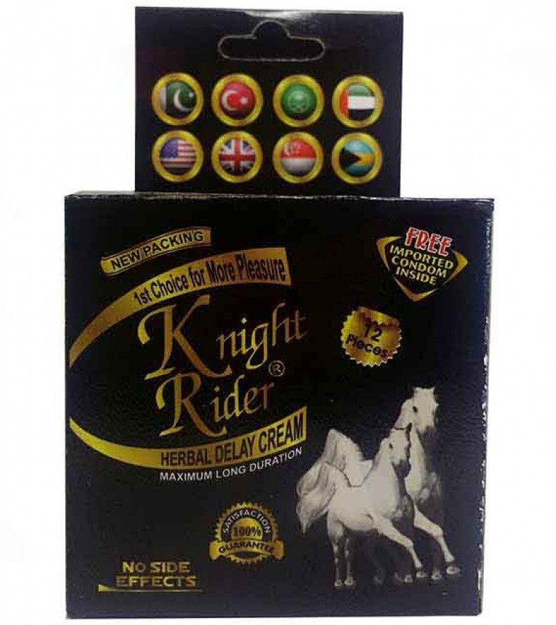 Complete Box Of 12 Pcs Knight Rider Cream+Condoms
