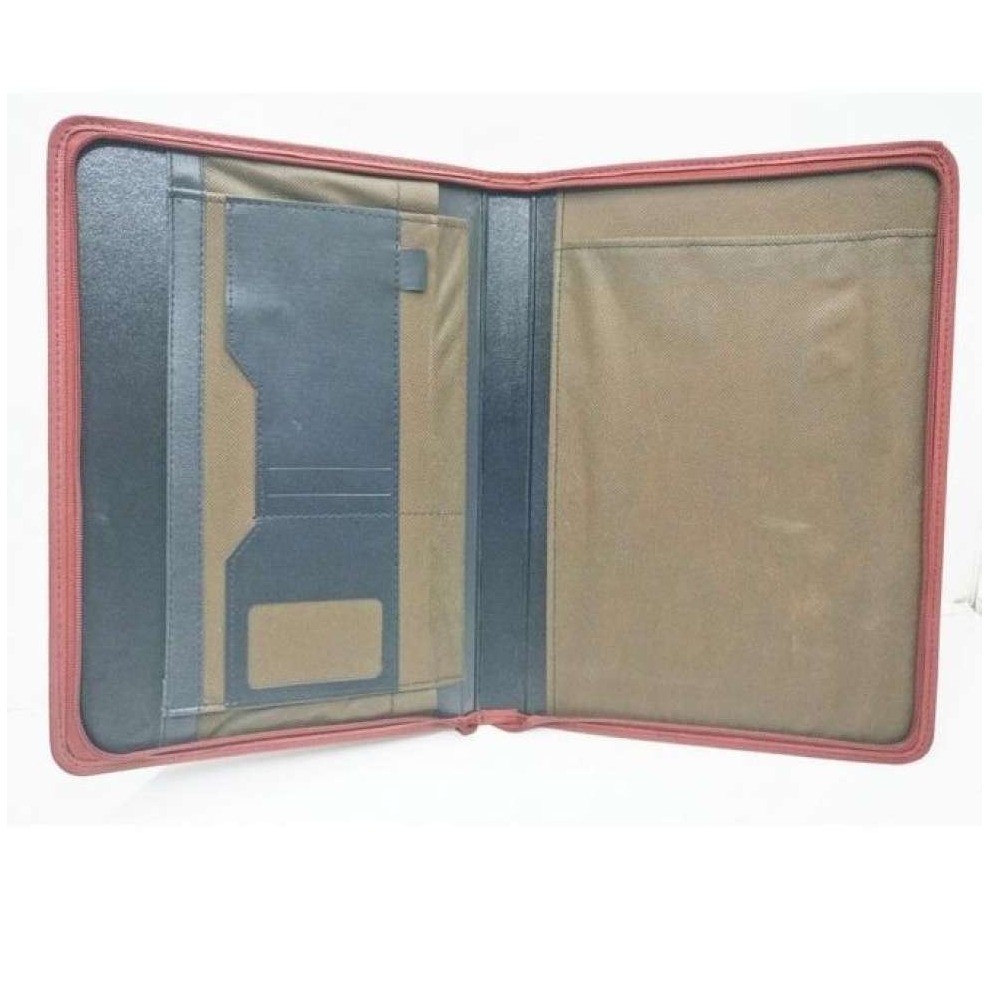 Conference Zip Pad Folder for Office Use - Brown