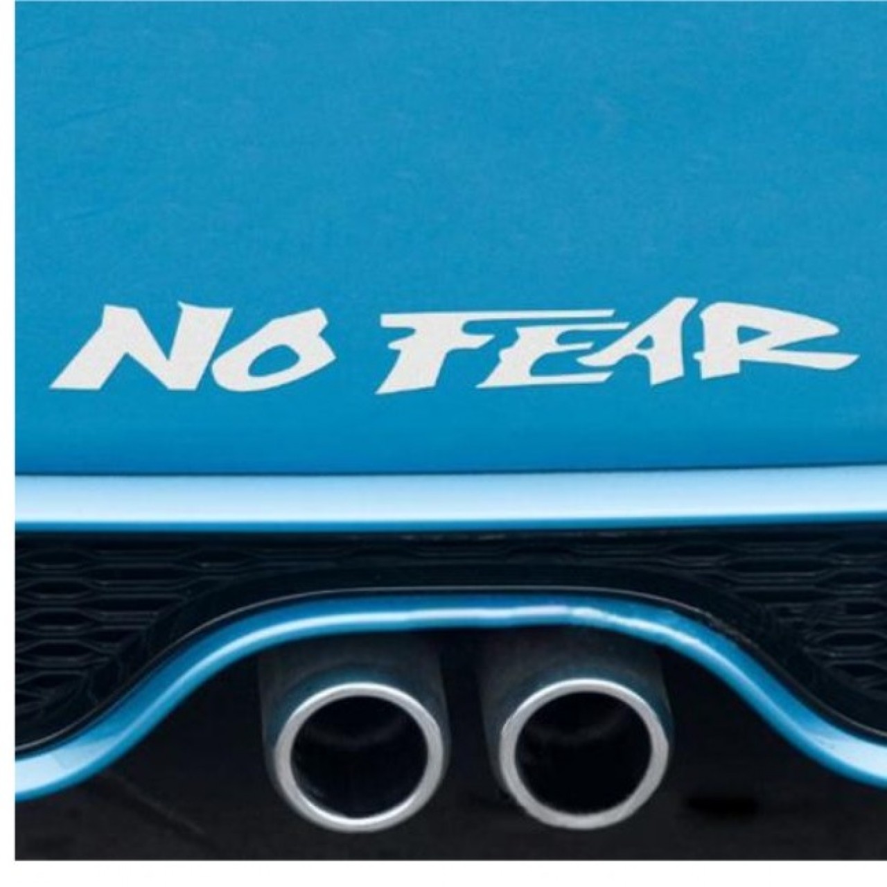 Cool Slogan NO FEAR Car Sticker White