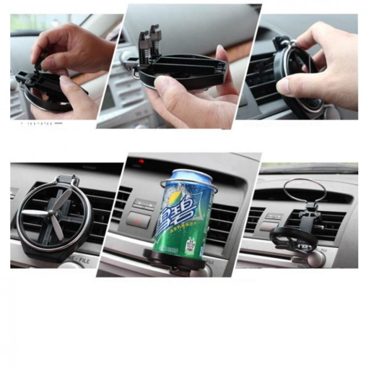 Cup Drink Holder Folding Shelf Black - Sale price - Buy online in