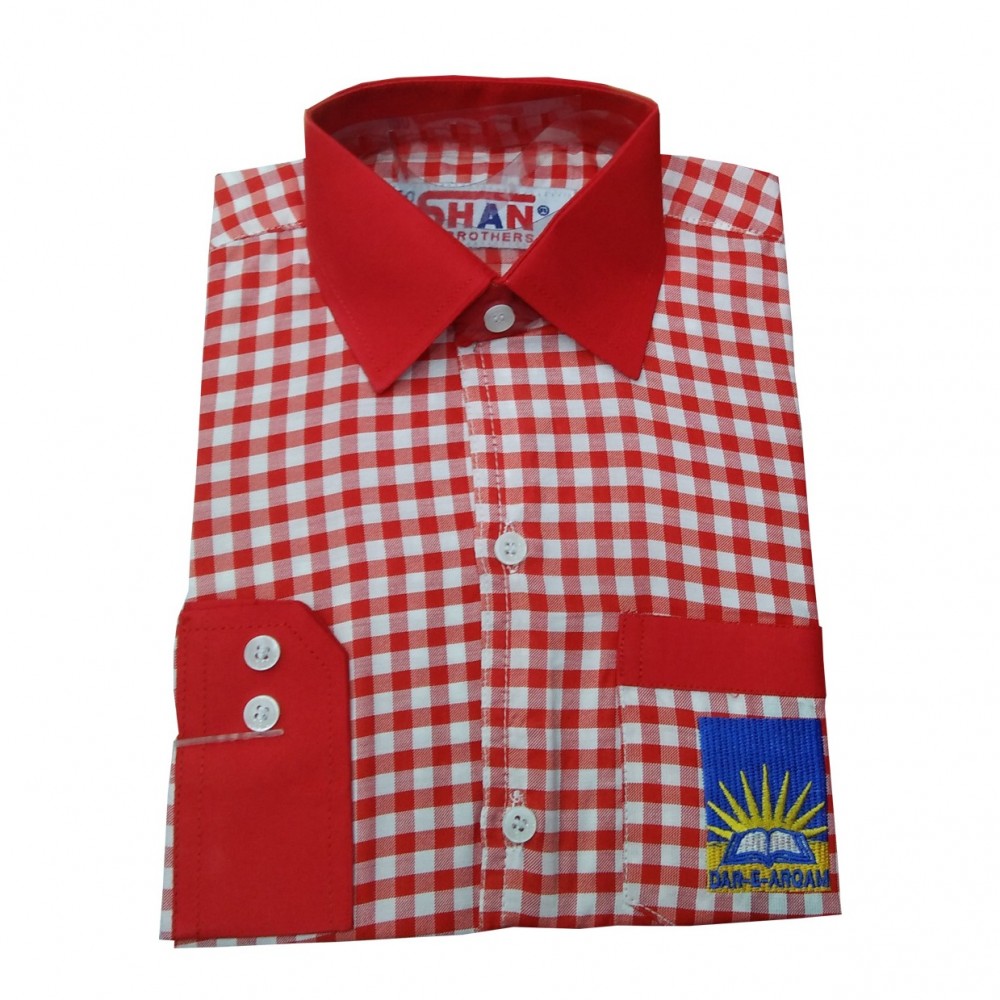 Dar-e-Arqam School Uniform Shirt For Boys - Red