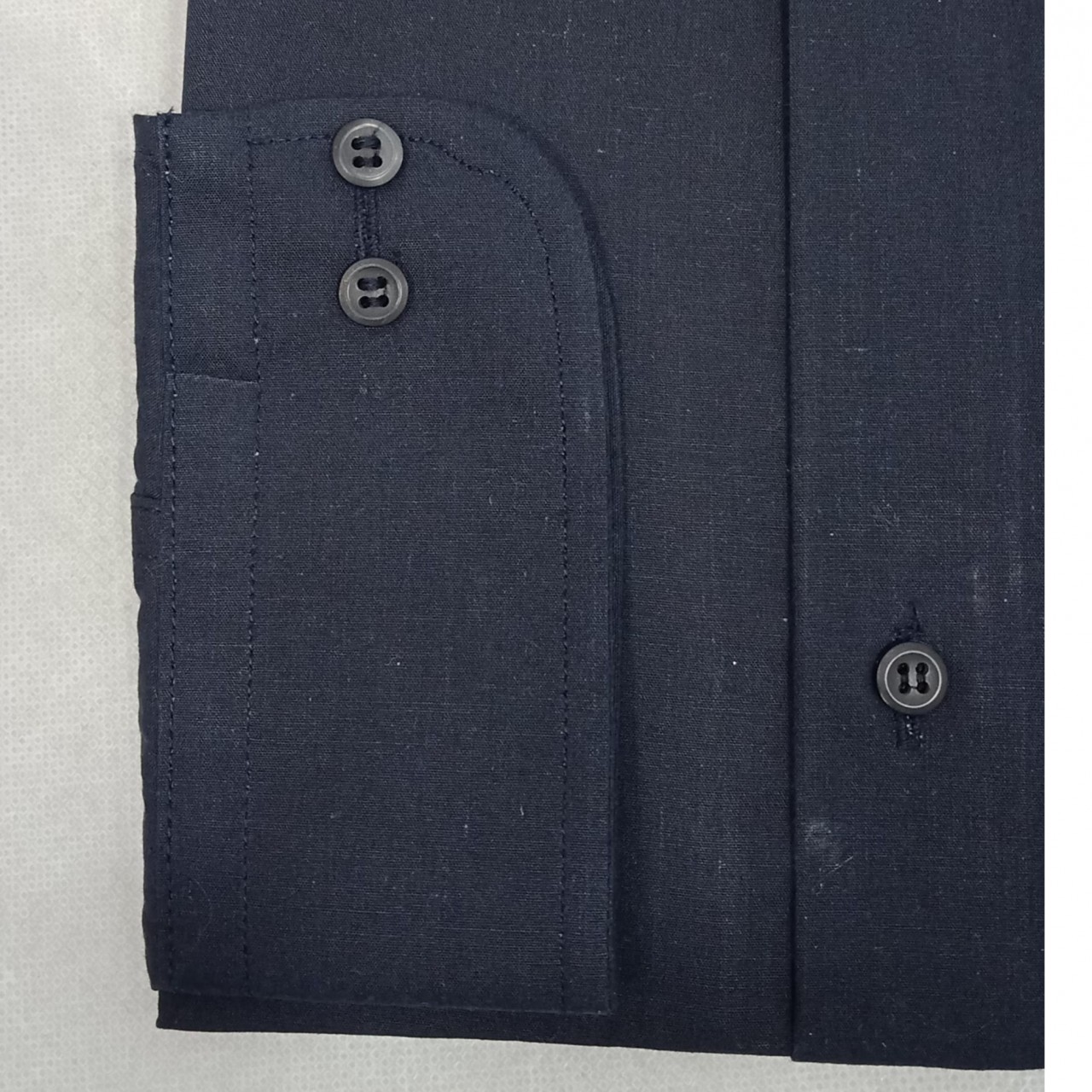 Plain Formal Shirt For Men - Double Needle Stitching - Dark Grey
