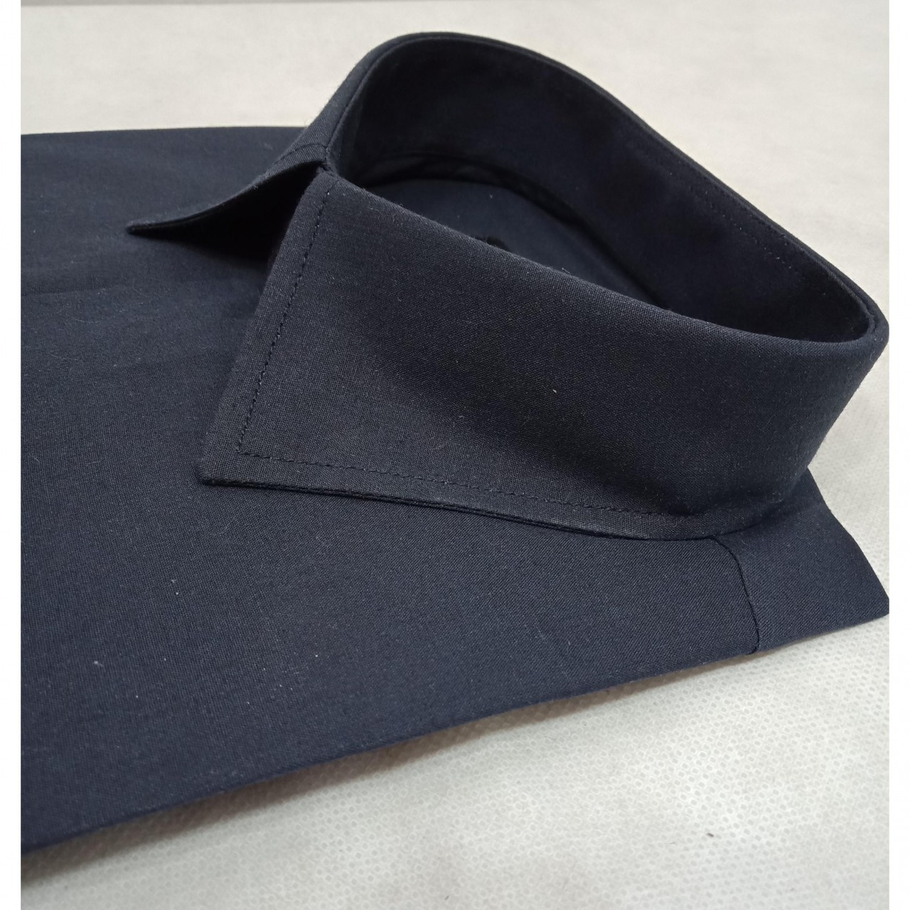 Plain Formal Shirt For Men - Double Needle Stitching - Dark Grey