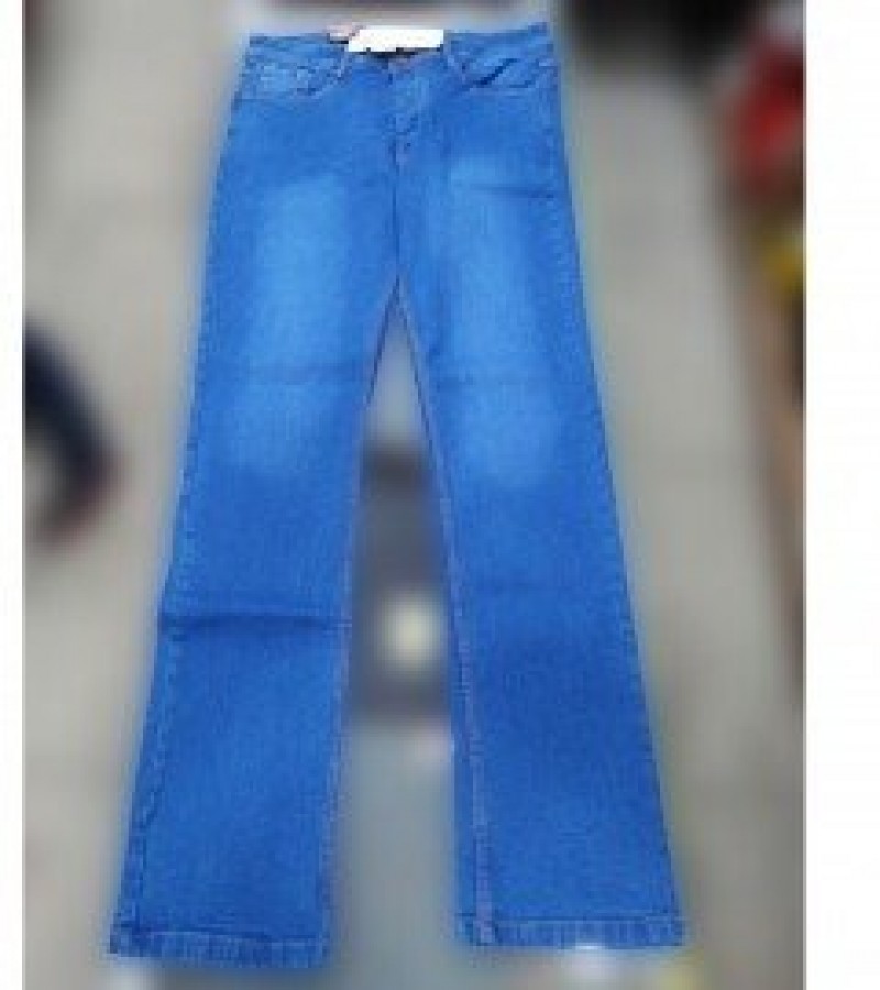 Denim Slim Fit Jeans Pant For Men - Sky Blue - 30 to 36