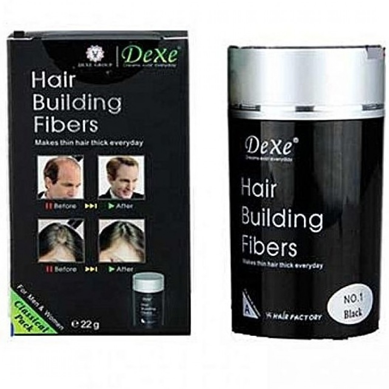 DEXE Hair Building Fiber For Men & Woman - Wind Resistant - Rain Resistant