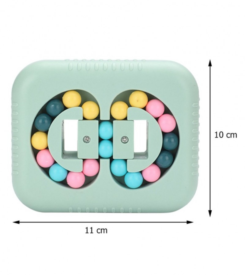Double-sided Rotating Square Disc Magic Small Beads Puzzle Fidget Toy for Kids Adult Stress Relief