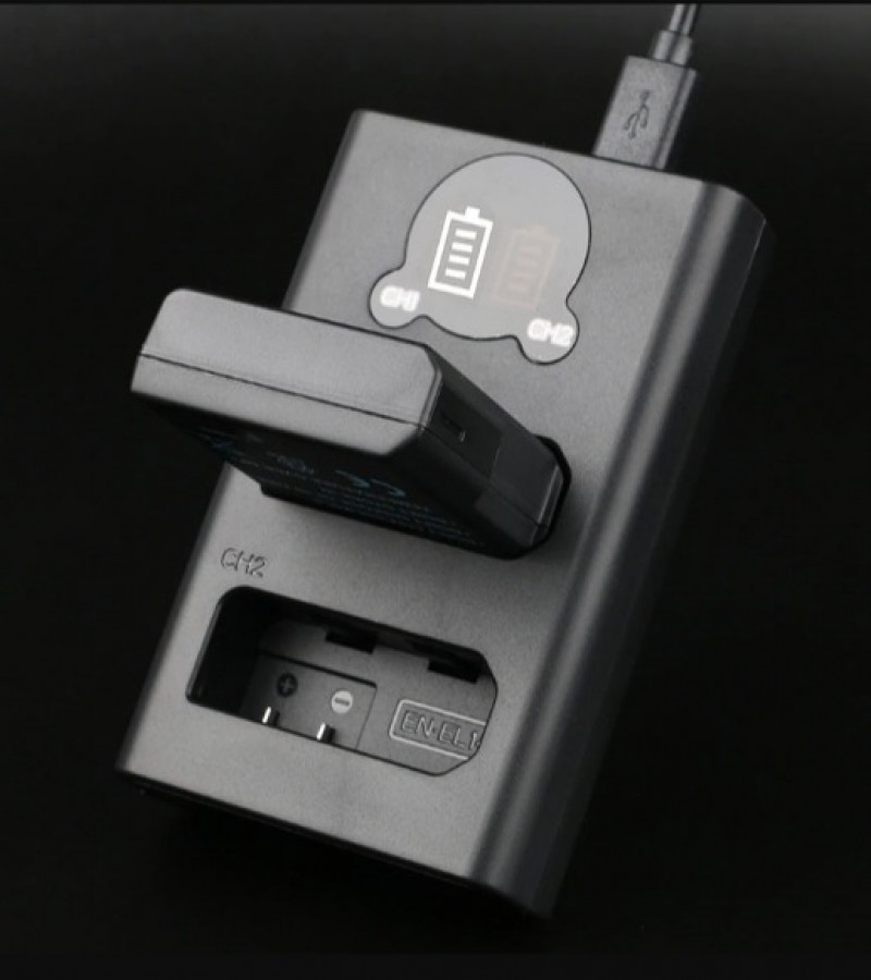 Dual LCD USB battery charger Compatible with Nikon EN-EL14, EN-EL14a, MH-24