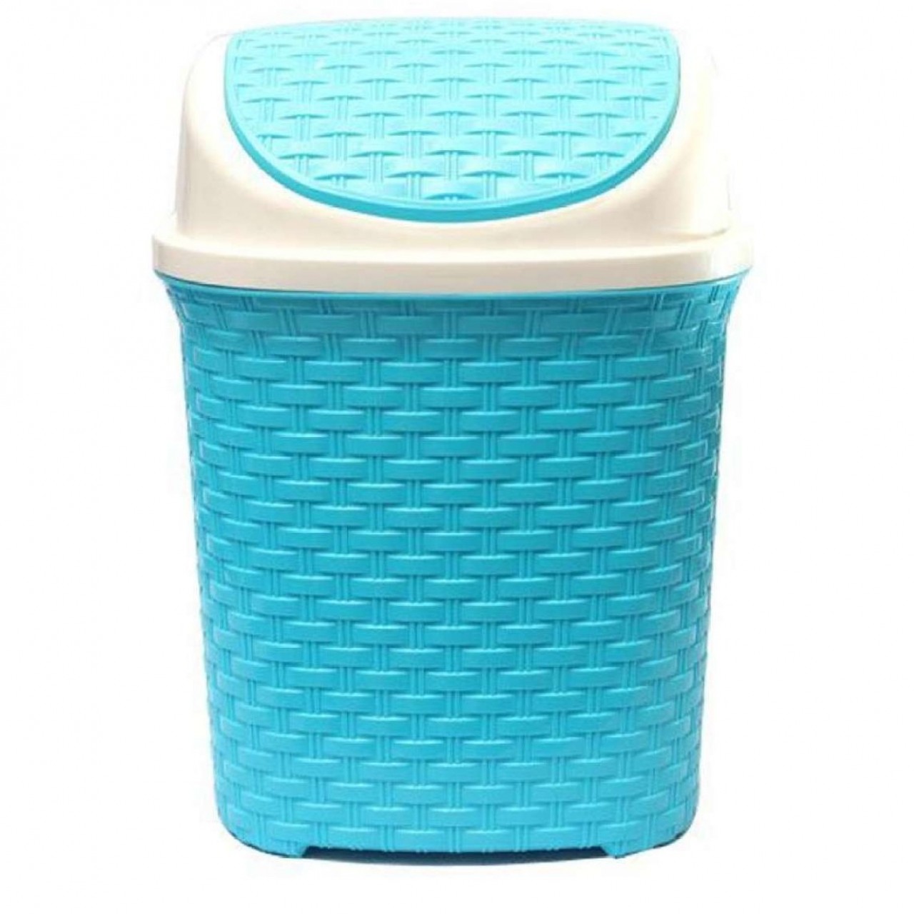 blue dustbin