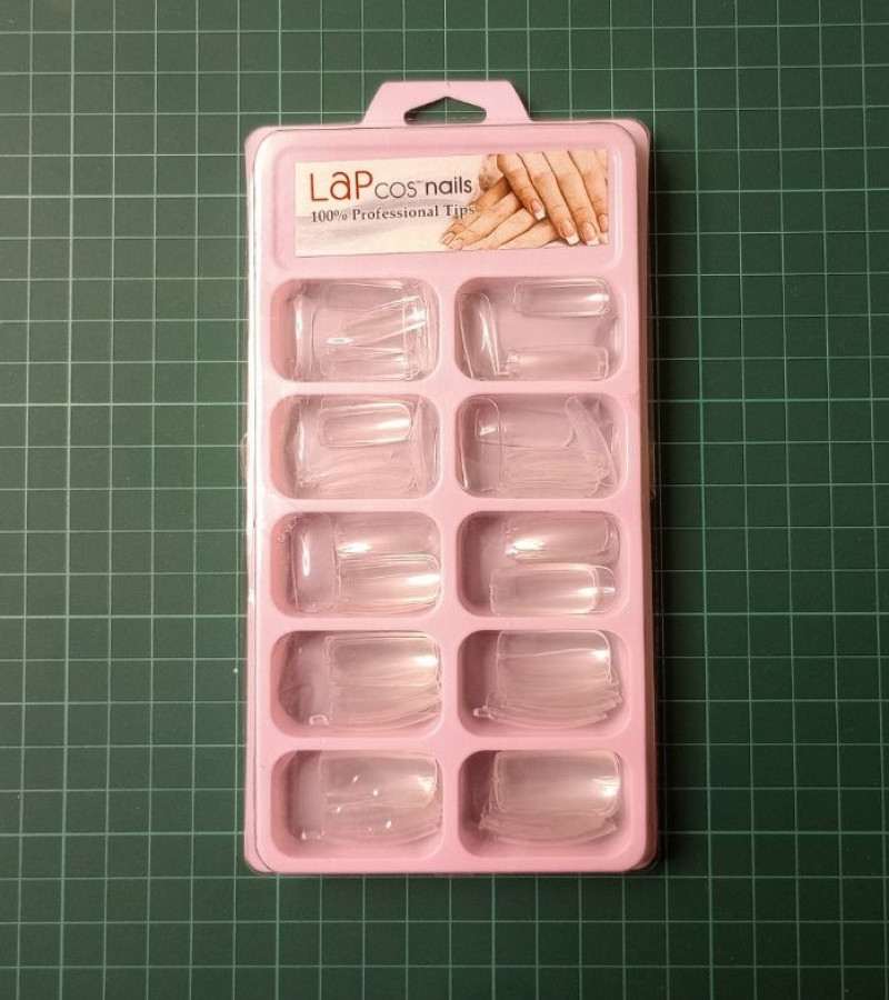 100 pcs Nails kit - Artificial Nails Kit With Tape - Square Almond Shape Nails Kit - Acrylic Nails For Girls - Nail Accessories