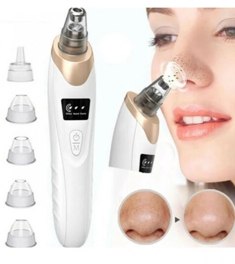 5 in 1 Blackhead Remover Machine - Derma Suction - Pimple Acne Remover - Blackhead Vacuum Machine - Deep Face Clean Pimple Popper Tool