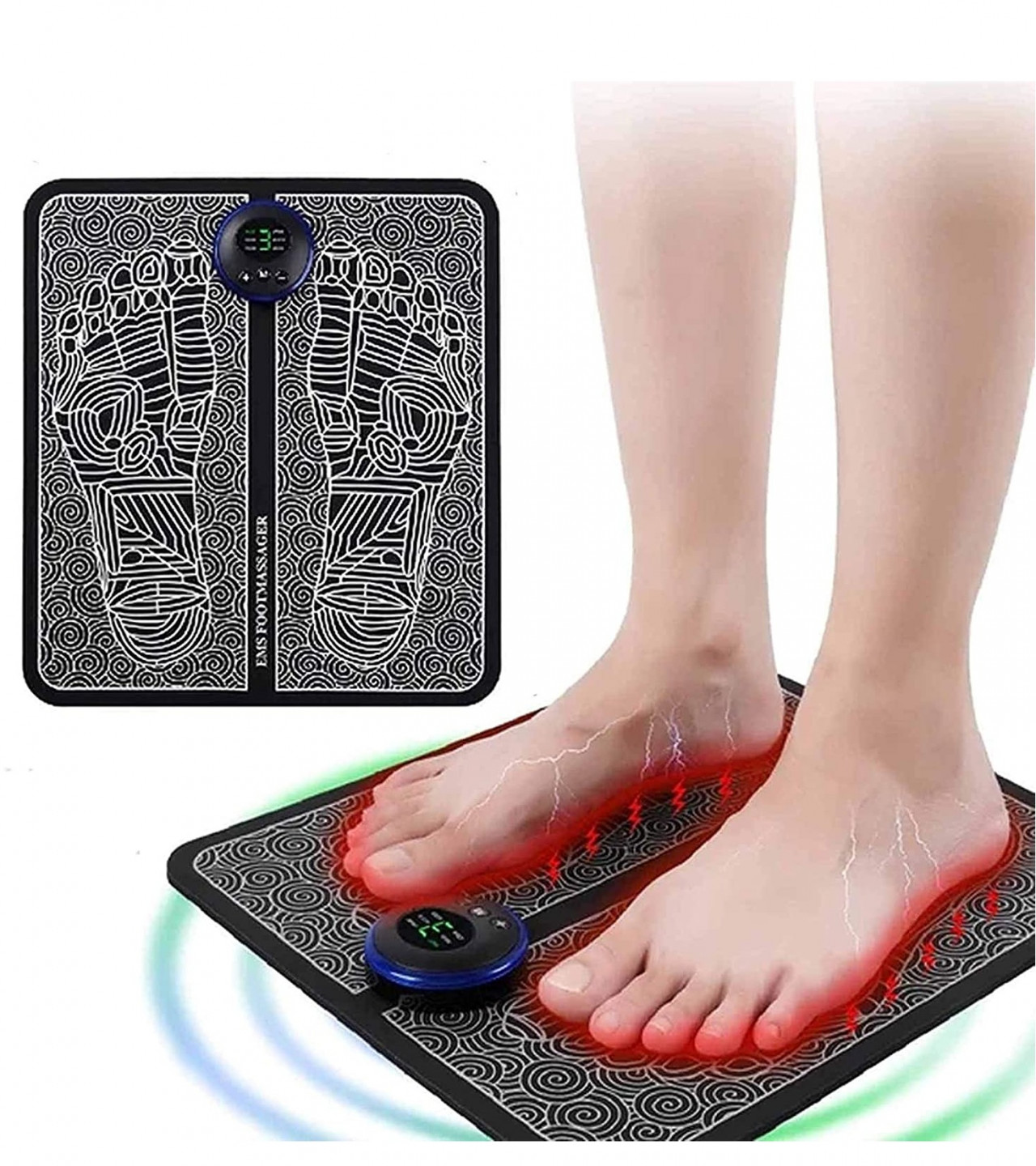 Foot Massager - Foot Relaxant - Electric Foot Pain Relief Pad - Muscle Stimulation Foot Pain Relief - Ems Foot Massager Pad - Mini Massager