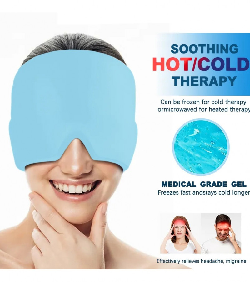 Headache And Migraine Relief Cap - Hot Cold Therapy Cap - Headache Cap - Eye Mask Stress Pressure Pain Relief