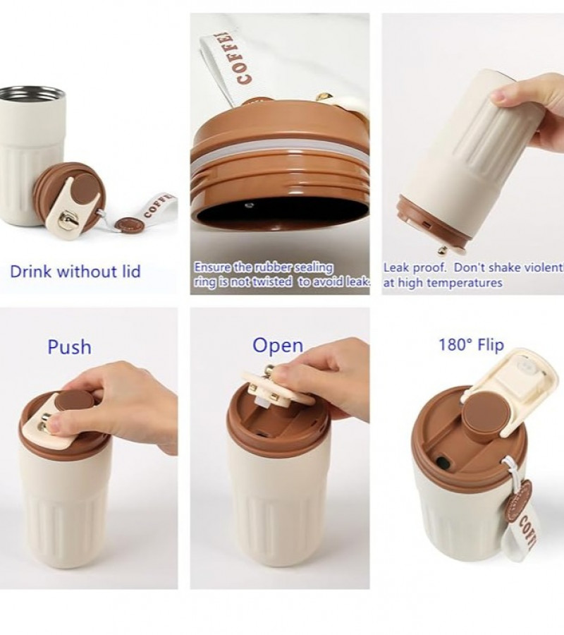 Coffee Mugs - 450 ml Temperature Coffee Mug - Insulated Mug - Stainless Steel Coffee Cup - Thermos - Hot & Cool Vacuum Insulation Coffee Mug