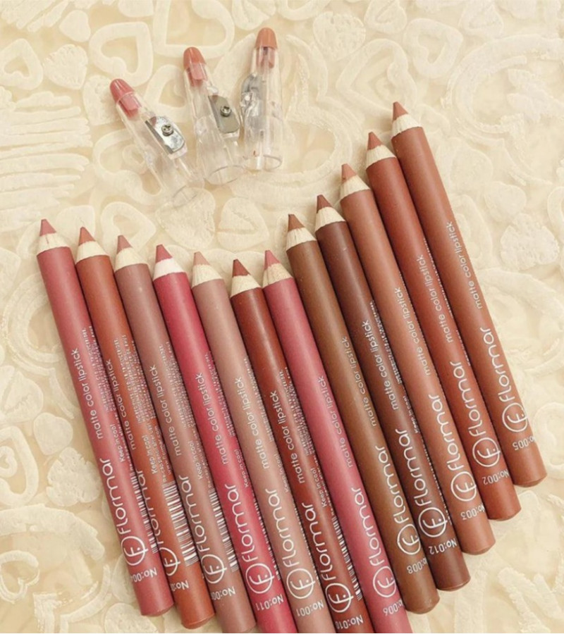 Lipstick Pencil Pack Of 12 - Matte Nude Colors Lip Liners - Thick Pigmented Lip Pencils Lipstick - Waterproof Lip Liner Lip Pencils