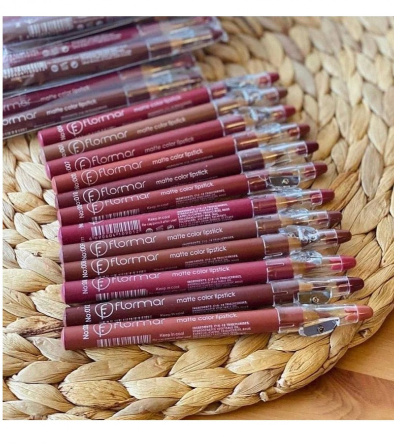 Lipstick Pencil Pack Of 12 - Matte Nude Colors Lip Liners - Thick Pigmented Lip Pencils Lipstick - Waterproof Lip Liner Lip Pencils