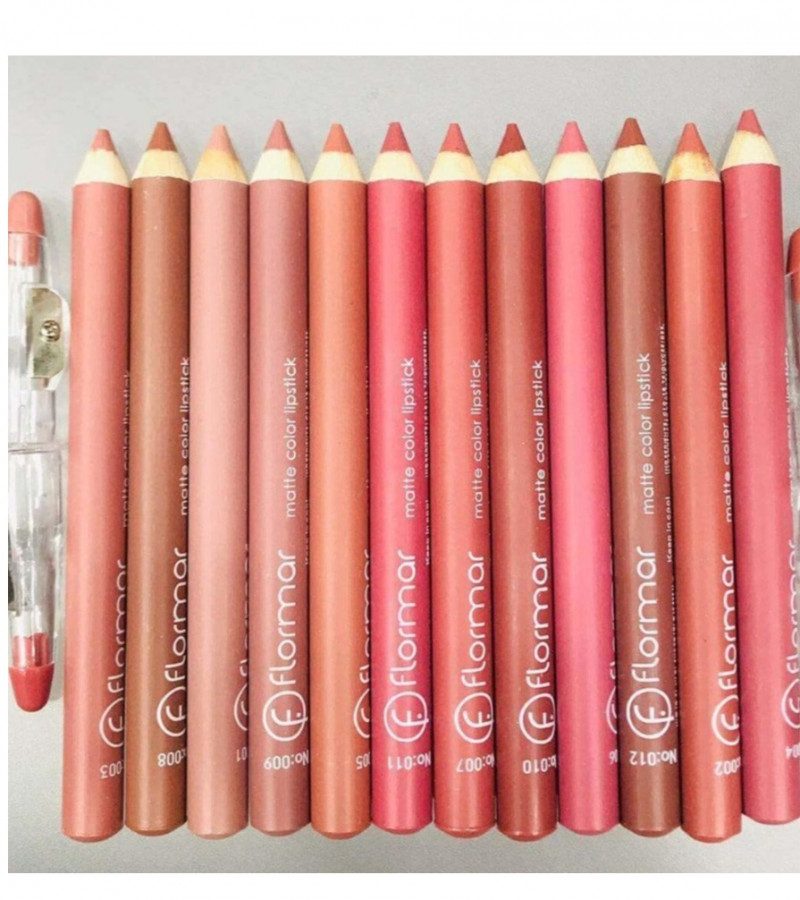 Lipstick Pencil Pack Of 12 - Matte Nude Colors Lip Liners - Thick Pigmented Lip Pencils Lipstick - Waterproof Lip Liner Lip Pencils