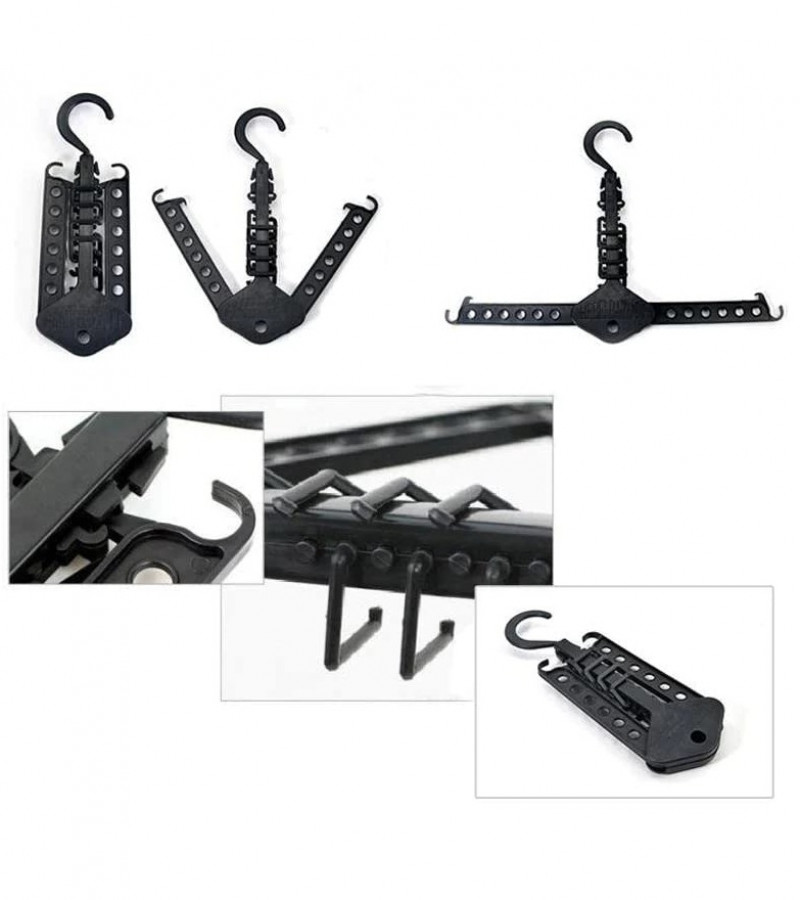Magic Hanger - Multipurpose 9-Hole Space Saving Closet Organizer - Plastic Magic Hangers - Multi-Function Folding Hanger - Space Saving Hangers