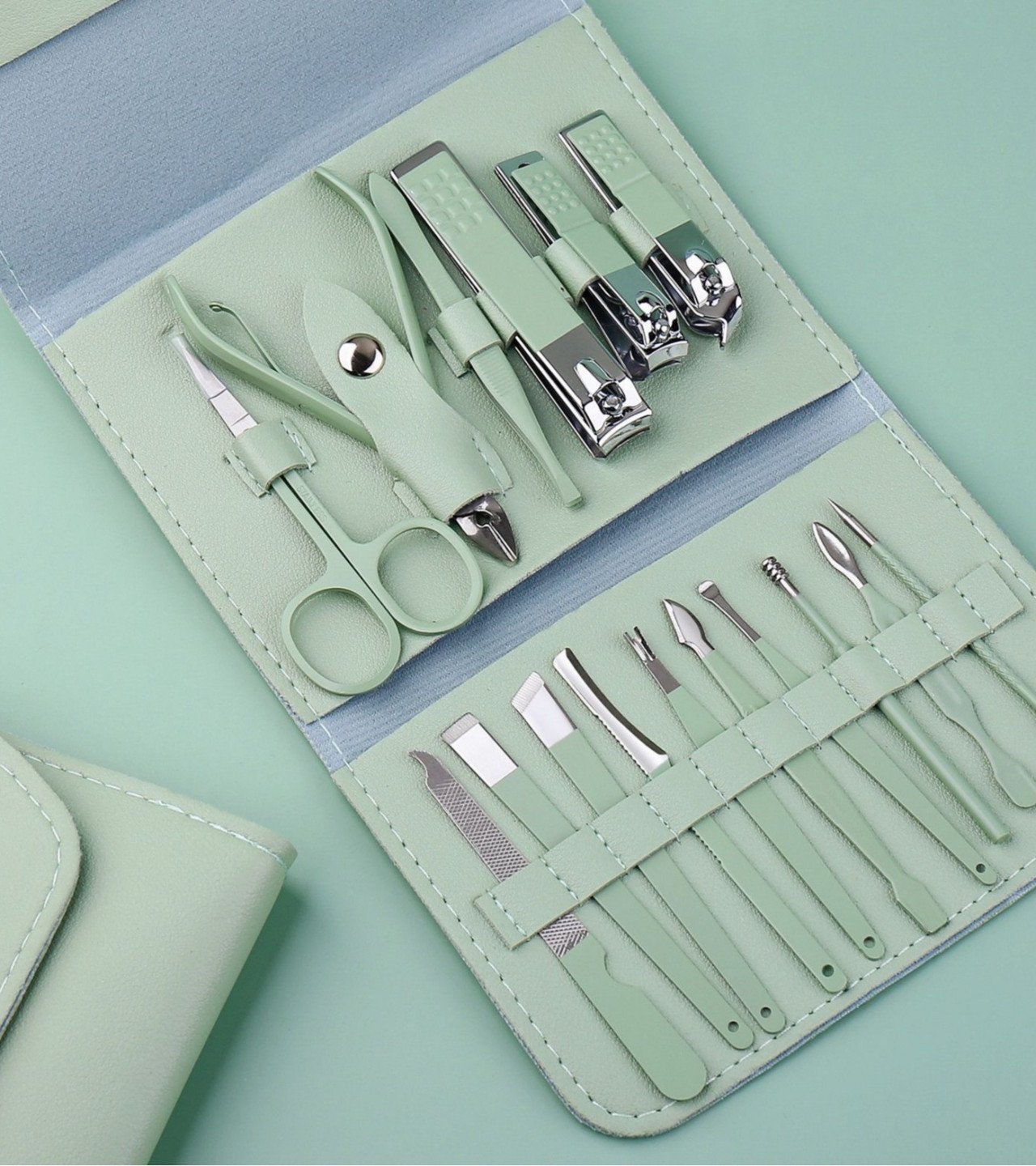 Manicure Pedicure Grooming Kit - Professional 16pcs Manicure Set - Stainless Steel Nail Clipper Set - Nail cutter set, Nails Clipper, Nails tool Set