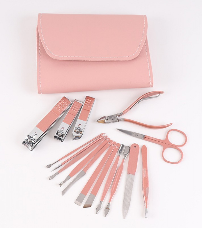 Manicure Pedicure Grooming Kit - Professional 16pcs Manicure Set - Stainless Steel Nail Clipper Set - Nail cutter set, Nails Clipper, Nails tool Set