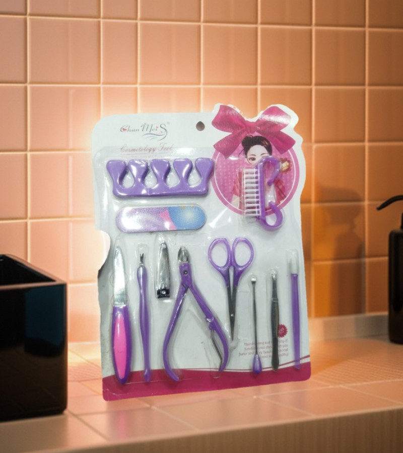 Manicure Pedicure Kit - 11 pcs New Manicure Nail Clippers Pedicure Set - Cuticle Grooming Kit Tools - Manicure Pedicure Nail Clippers Cleaner Set