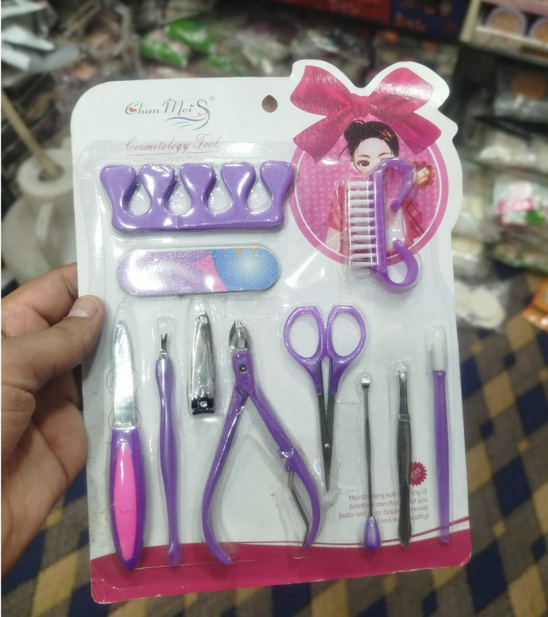 Manicure Pedicure Kit - 11 pcs New Manicure Nail Clippers Pedicure Set - Cuticle Grooming Kit Tools - Manicure Pedicure Nail Clippers Cleaner Set