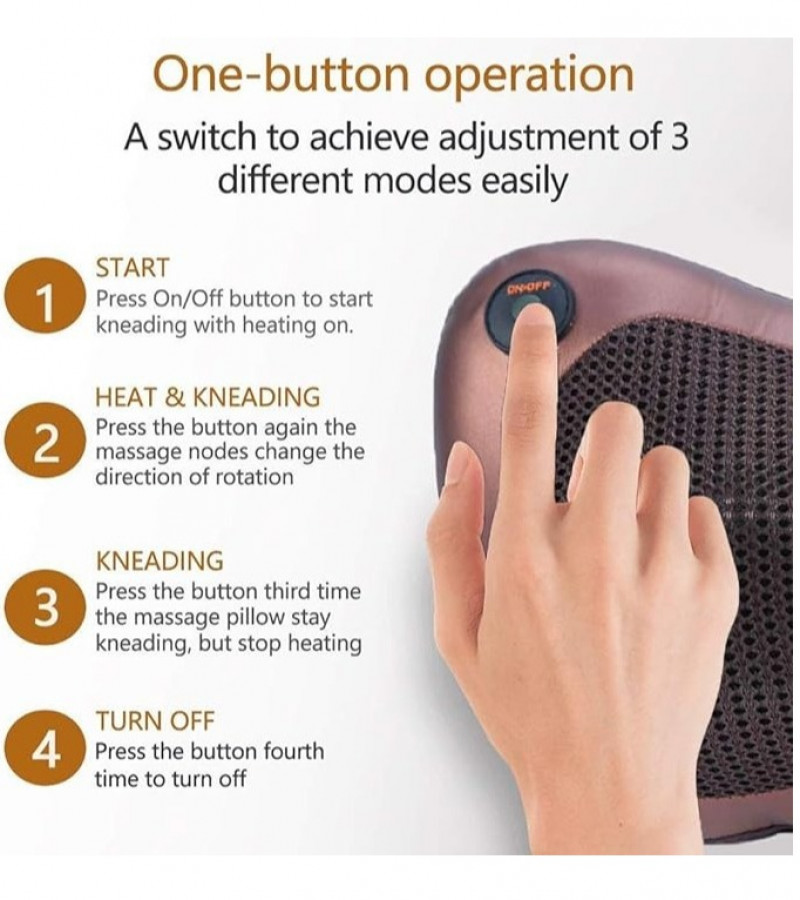 Neck Massager Cushion Relax -Electric Neck Massager Machine with Heating Function - Massager Pillow - Car & Home Massager  pillow