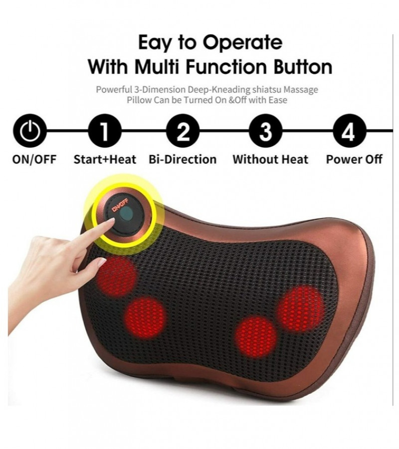Neck Massager Cushion Relax -Electric Neck Massager Machine with Heating Function - Massager Pillow - Car & Home Massager  pillow