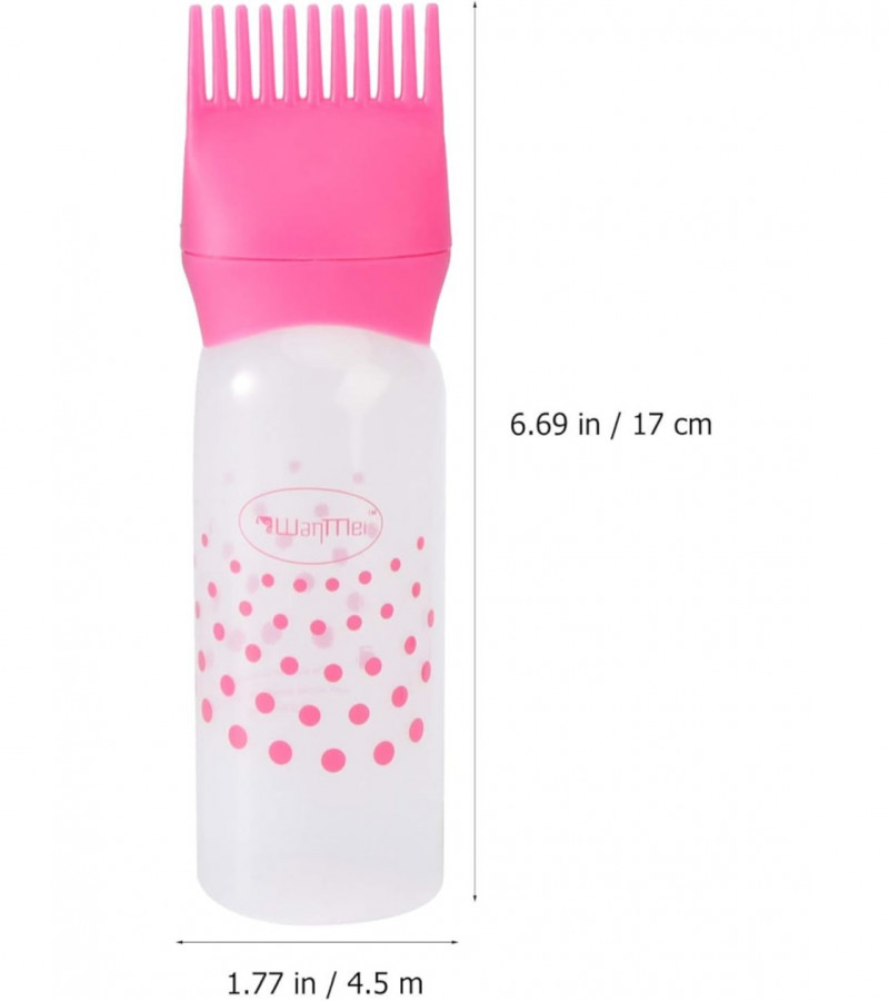 Oil Bottle - Silicone Oil Bottle With Comb - Hair Oil Bottle With Comb - Hair Oil Massager - Multipurpose Hair Oil Applicator Bottle