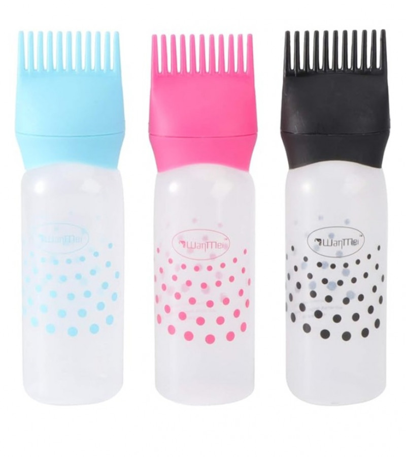 Oil Bottle - Silicone Oil Bottle With Comb - Hair Oil Bottle With Comb - Hair Oil Massager - Multipurpose Hair Oil Applicator Bottle