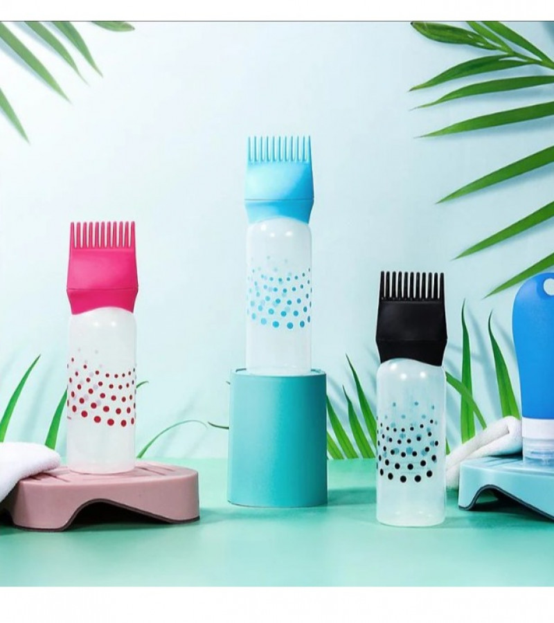 Oil Bottle - Silicone Oil Bottle With Comb - Hair Oil Bottle With Comb - Hair Oil Massager - Multipurpose Hair Oil Applicator Bottle