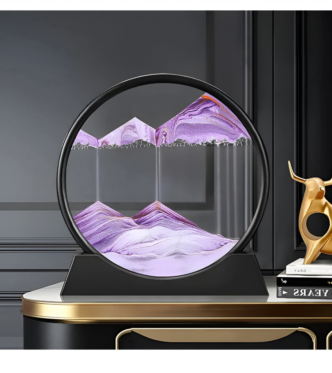 Sandscape - 12 inch - Deep Sea Sandscape - Sand Art - 3d Moving Sand Art - Hourglass - Sandscape Painting - Lamp - Sand Lamp For Gifts And Decoration