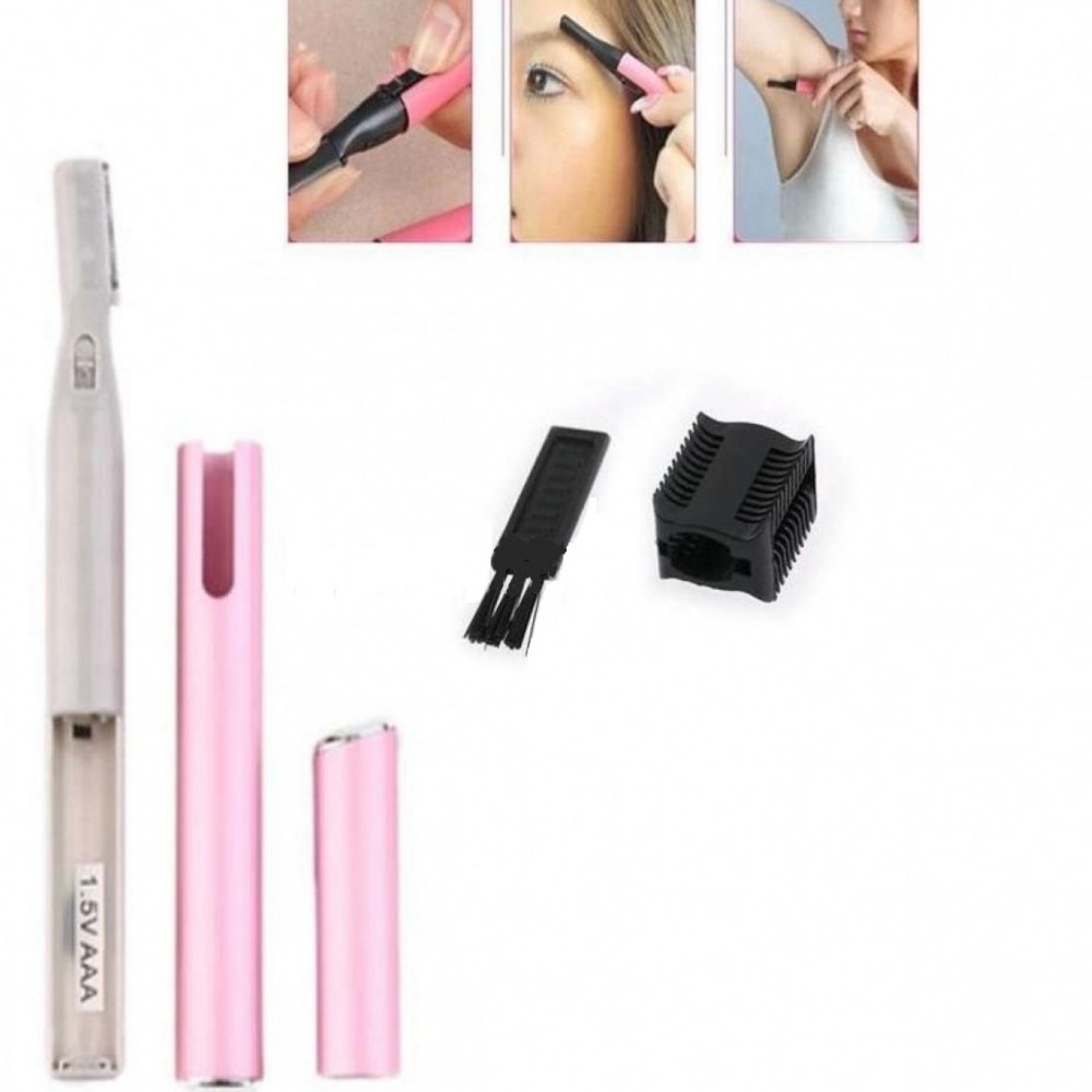Latest Electric Eyebrow Remover Shaving & Trimmer Pen - Pink