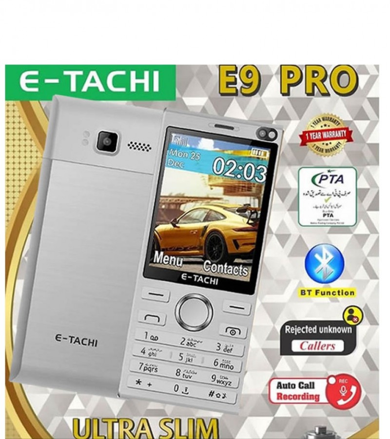 ETachi E9 Pro Mobile Phone - Ultra Slim Phone 1500 mAh Battery